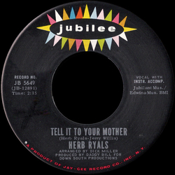 Herb Ryals Tell It To Your Mother / Painted Lady Vinyl 7" USED