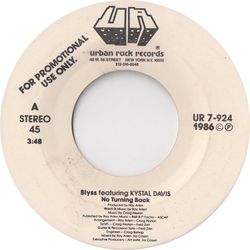 Blyss / Krystal Davis No Turning Back Vinyl 7" USED