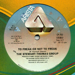 The Stewart-Thomas Group To Freak Or Not To Freak USED VINYL 12INCH 33 S RPM