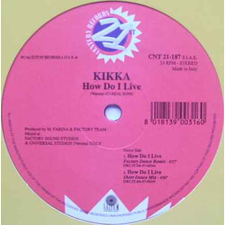 Kikka How Do I Live USED VINYL 12INCH 33 S RPM