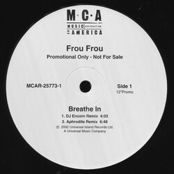 Frou Frou Breathe In USED VINYL 12INCH PROMO