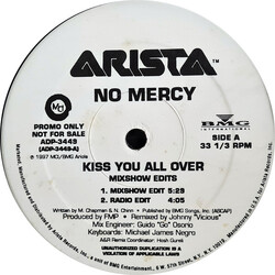 No Mercy Kiss You All Over (Mixshow Edits) USED VINYL 12INCH PROMO