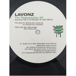 James Lavonz The Ressurection EP USED VINYL 12INCH EP