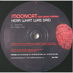 Mooncat / Ferank Manseed Hear What Was Said USED VINYL 12INCH 33 S RPM