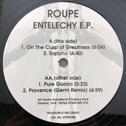 Roupe Entelechy E.P. USED VINYL 12INCH 33 S RPM EP