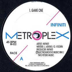 Infiniti Game One / Think Quick USED VINYL 12INCH 45 RPM 33 S RPM