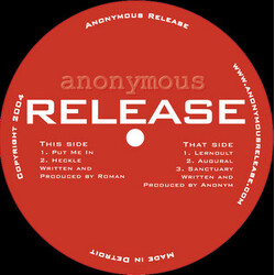 Roman Debnar / Anonym Anonymous Release 2 USED VINYL 12INCH