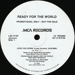 Ready For The World Love You Down USED VINYL 12INCH 33 S RPM SINGLE PROMO