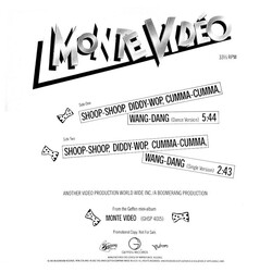 Monte Video & The Cassettes Shoop-Shoop, Diddy-Wop, Cumma-Cumma, Wang-Dang USED VINYL 12INCH 33 S RPM PROMO