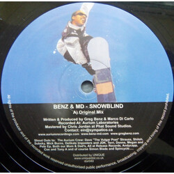 Benz & MD Snowblind USED VINYL 12INCH SINGLE STEREO