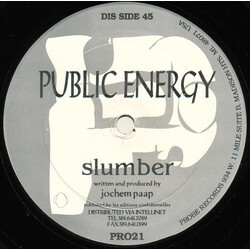 Public Energy Slumber / Velocity USED VINYL 12INCH 33 S RPM