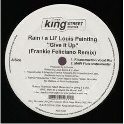 Rain (96) / Lil' Louis Give It Up (Frankie Feliciano Remixes) USED VINYL 12INCH 33 S RPM