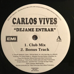 Carlos Vives Dejame Entrar USED VINYL 12INCH PROMO
