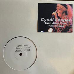 Cyndi Lauper Time After Time - Tribal Version - USED VINYL 12INCH 33 S RPM SINGLE WHITE LABEL