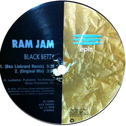 Ram Jam / Wild Cherry Black Betty / Play That Funky Music USED VINYL 12INCH 33 S RPM SINGLE