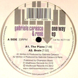 Gabriele Carasco / Renè (2) One Way EP USED VINYL 12INCH EP 33 S RPM