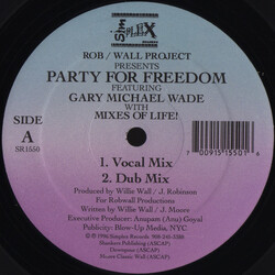 Robinson Wall Project / Gary Michael Wade Party For Freedom USED VINYL 12INCH 33 S RPM