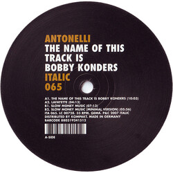 Antonelli Electr. The Name Of This Track Is Bobby Konders USED VINYL 12INCH EP 33 S RPM