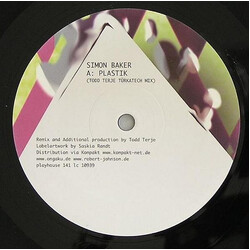 Simon Baker Plastik USED VINYL 12INCH 33 S RPM SINGLE SIDED