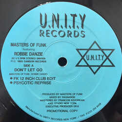 Masters Of Funk / Robbie Danzie Don't Let Go (FK 12inch Club Edit) USED VINYL 12INCH 33 S RPM PROMO