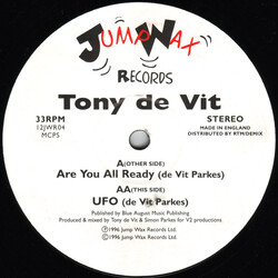 Tony de Vit Are You All Ready / UFO USED VINYL 12INCH 33 S RPM STEREO
