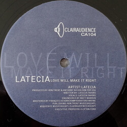 Latecia Favors Love Will Make It Right USED VINYL 12INCH 33 S RPM