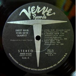 Stan Getz Sweet Rain Vinyl LP USED