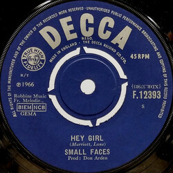 Small Faces Hey Girl USED VINYL 7INCH SINGLE 45 RPM