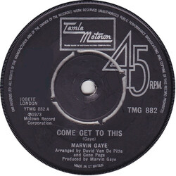 Marvin Gaye Come Get To This USED VINYL 7INCH 45 RPM SINGLE