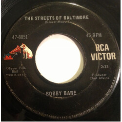 Bobby Bare The Streets Of Baltimore / She Took My Sunshine Away USED VINYL 7INCH 45 RPM SINGLE