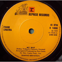 Frank Sinatra My Way Vinyl 7" USED