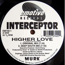 Interceptor Higher Love USED VINYL 12INCH 33 S RPM