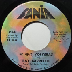 Ray Barretto Quitate La Mascara / Se Que Volveras USED VINYL 7INCH 45 RPM