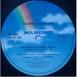 Oliver Cheatham Get Down Saturday Night / Something About You USED VINYL 12INCH 45 RPM