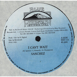 Sanchez I Can't Wait Vinyl 12" USED