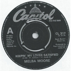 Melba Moore Keepin' My Lover Satisfied USED VINYL 7INCH SINGLE