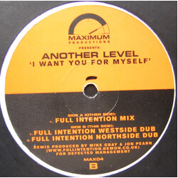 Another Level I Want You For Myself USED VINYL 12INCH 33 S RPM