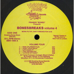 Frankie Bones / Bonesbreaks Volume 4 (More Filthy, Dirty Breaks For DJ's) Vinyl LP USED