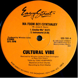 Cultural Vibe Ma Foom Bey/Syntanjey USED VINYL 12INCH 33 S RPM