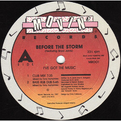 Before The Storm / Boyd Jarvis I've Got The Music USED VINYL 12INCH 33 S RPM
