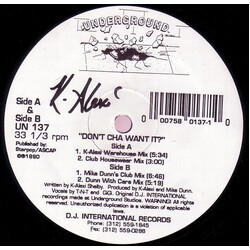 K-Alexi Don't Cha Want It ? USED VINYL 12INCH 33 S RPM