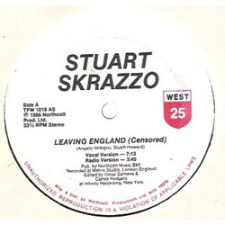 Stuart Skrazzo Leaving England USED VINYL 12INCH 33 S RPM