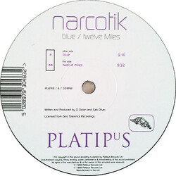Narcotik Blue / Twelve Miles USED VINYL 12INCH 33 S RPM SINGLE