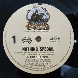 Mark Gillespie (5) Nothing Special USED VINYL 7INCH 45 RPM SINGLE