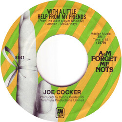 Joe Cocker With A Little Help From My Friends / Delta Lady USED VINYL 7INCH 45 RPM SINGLE