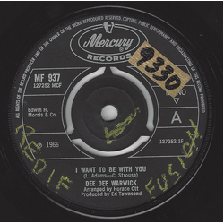 Dee Dee Warwick I Want To Be With You Vinyl 7" USED