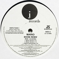 Mario / Juvenile (2) Boom (Remix) USED VINYL 12INCH PROMO