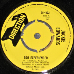 Jackie Edwards Too Experienced USED VINYL 7INCH SINGLE
