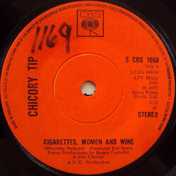 Chicory Tip Cigarettes, Women And Wine USED VINYL 7INCH 45 RPM SINGLE