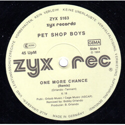 Pet Shop Boys One More Chance USED VINYL 12INCH 45 RPM SINGLE MISPRINT